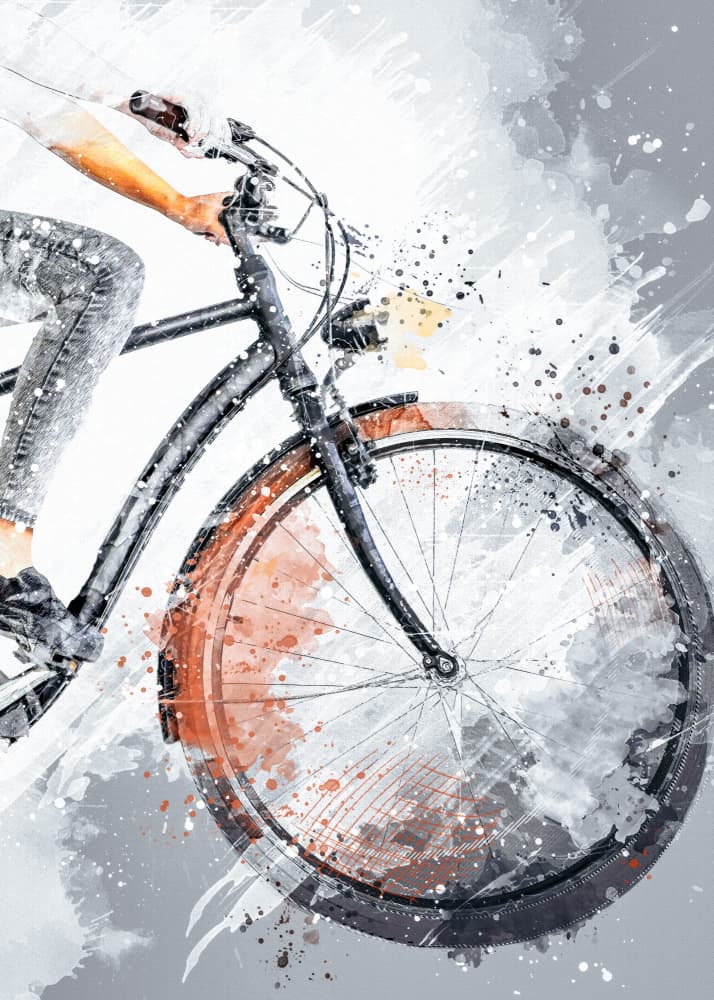 Dynamic Cycle Splash by Justyna Jaszke — canvas wall art