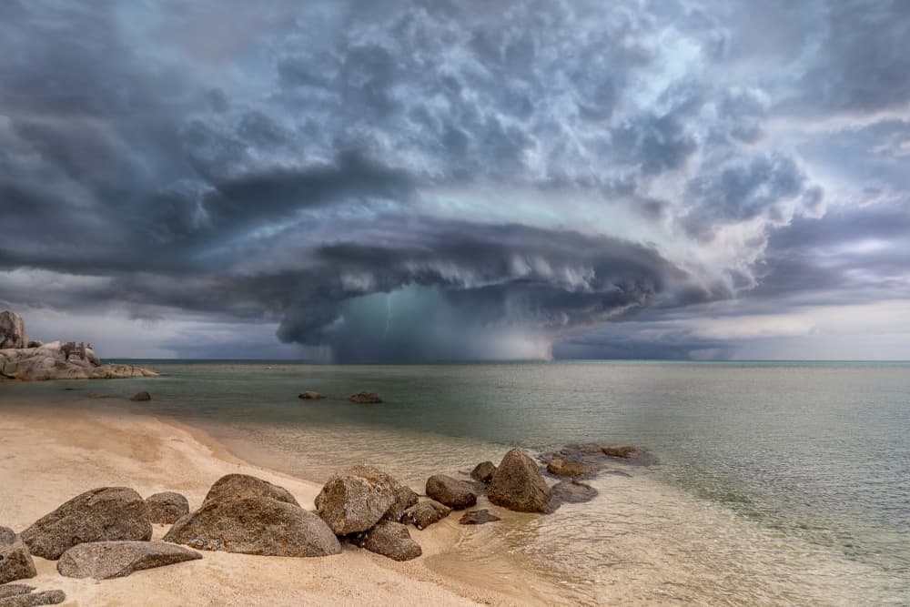 Dramatic Storm Over Ocean by Marcel Egger — canvas wall art