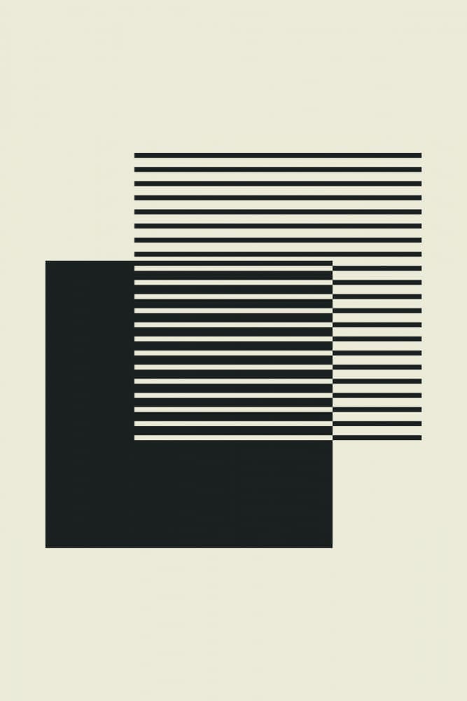 Layered Geometric Contrast by jay stanley — canvas wall art
