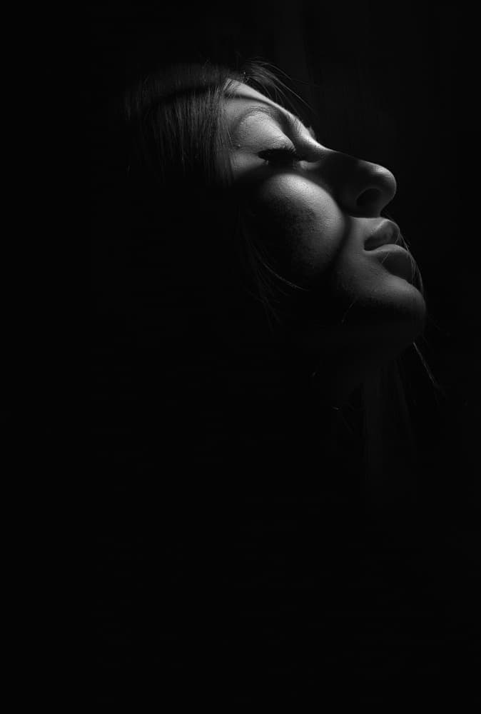 Pensive Shadow Woman by Toni Fidanza — canvas wall art
