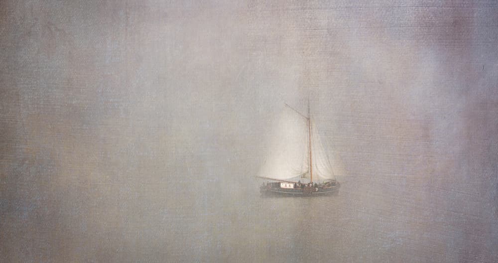 Sailboat In The Mist by Greetje van Son — canvas wall art