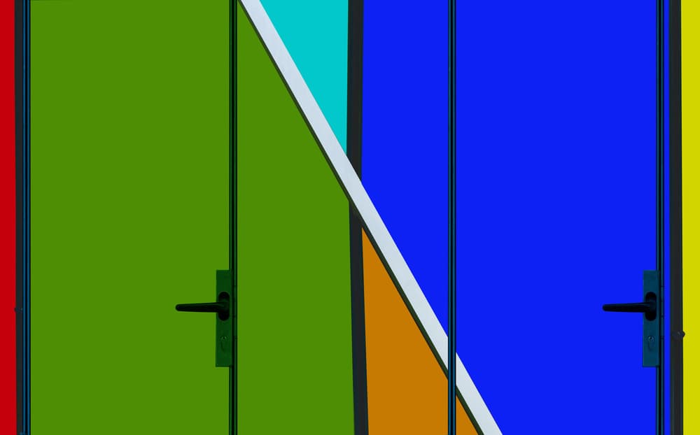 Colorful Geometric Doors by Jois Domont ( J.L.G.) — canvas wall art
