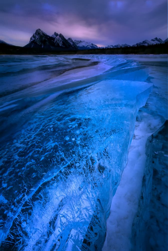 Majestic Blue Winter Ice by Melinda Li — canvas wall art