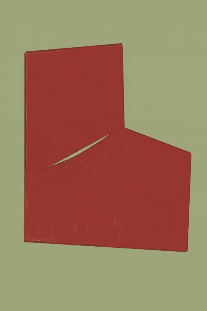 Minimal Red Slit by THE MIUUS STUDIO — canvas wall art
