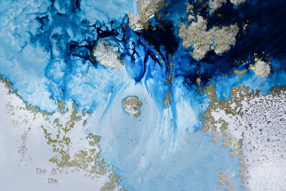 Statement Art - Blue Haven Reef by Petra Meikle de Vlas — canvas wall art