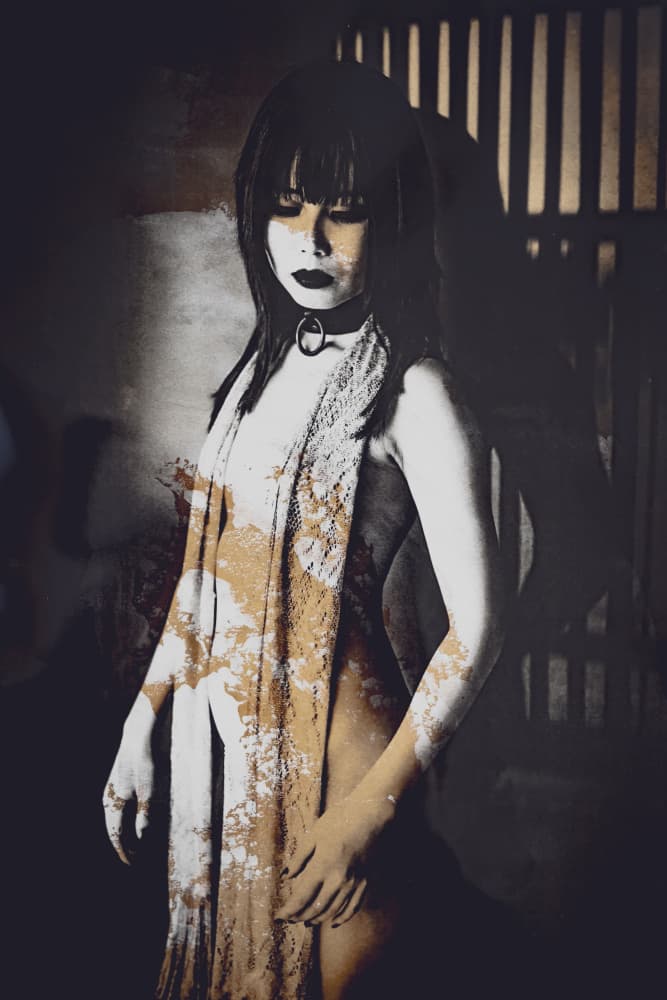 Gothic Gold Portrait by Kurosaki Sangan — canvas wall art