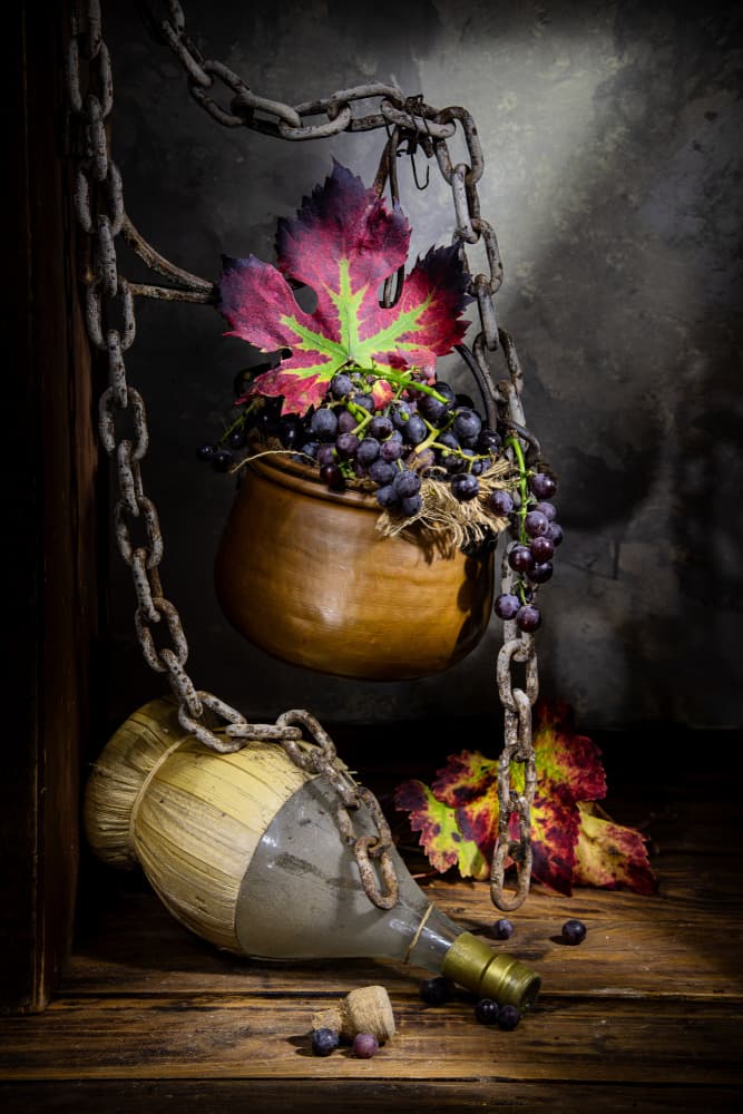 Autumn Wine Still Life by Felice Angelino — canvas wall art