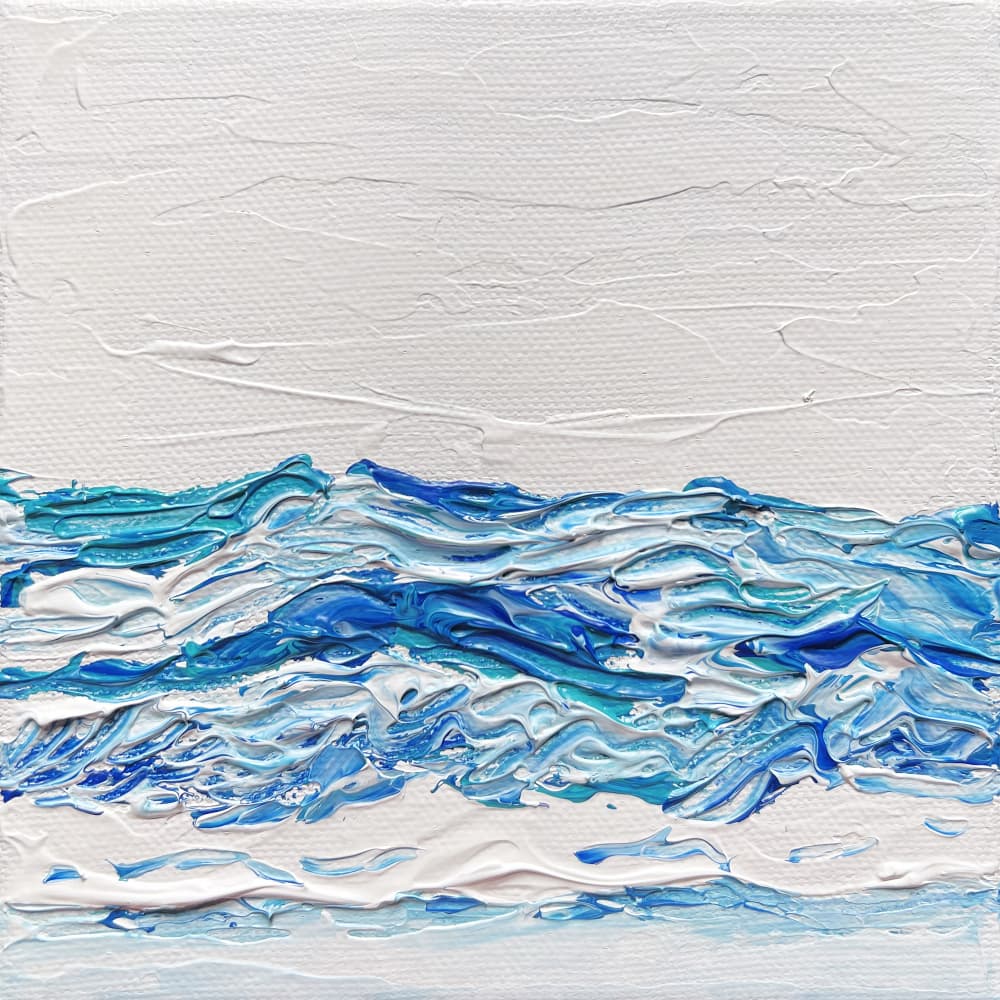 Textured Ocean Waves by Pauline Wegman | Key and Sea Creative — canvas wall art