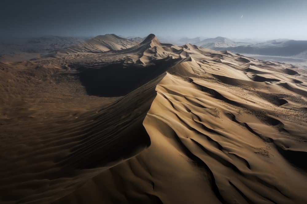 Desert Dunes Moon by NingYun Ye — canvas wall art