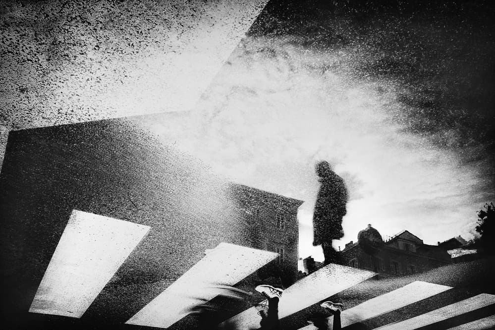 Solitary Man Reflection by Damijan Sedevcic — canvas wall art