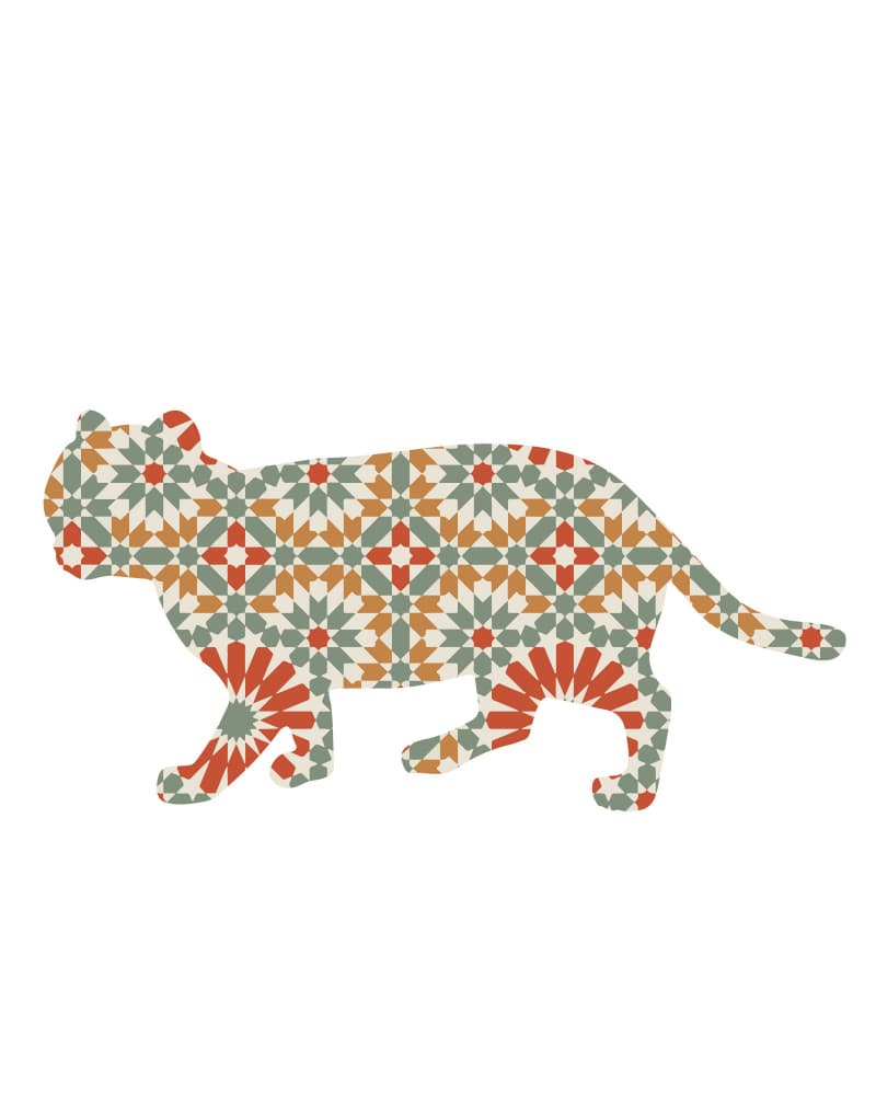 Moroccan Patterned Cat by Emiliano Deificus — canvas wall art
