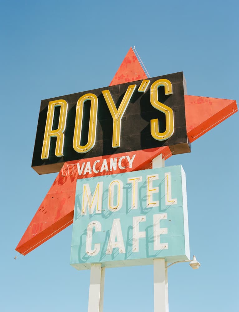 Route 66 Roy's Sign by Bethany Young — canvas wall art