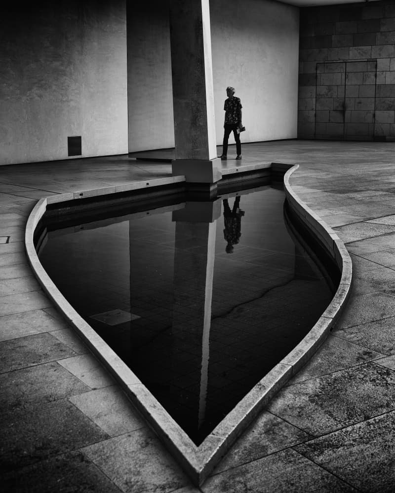 Modern Geometry Man Reflection by Raffi Bashlian — canvas wall art