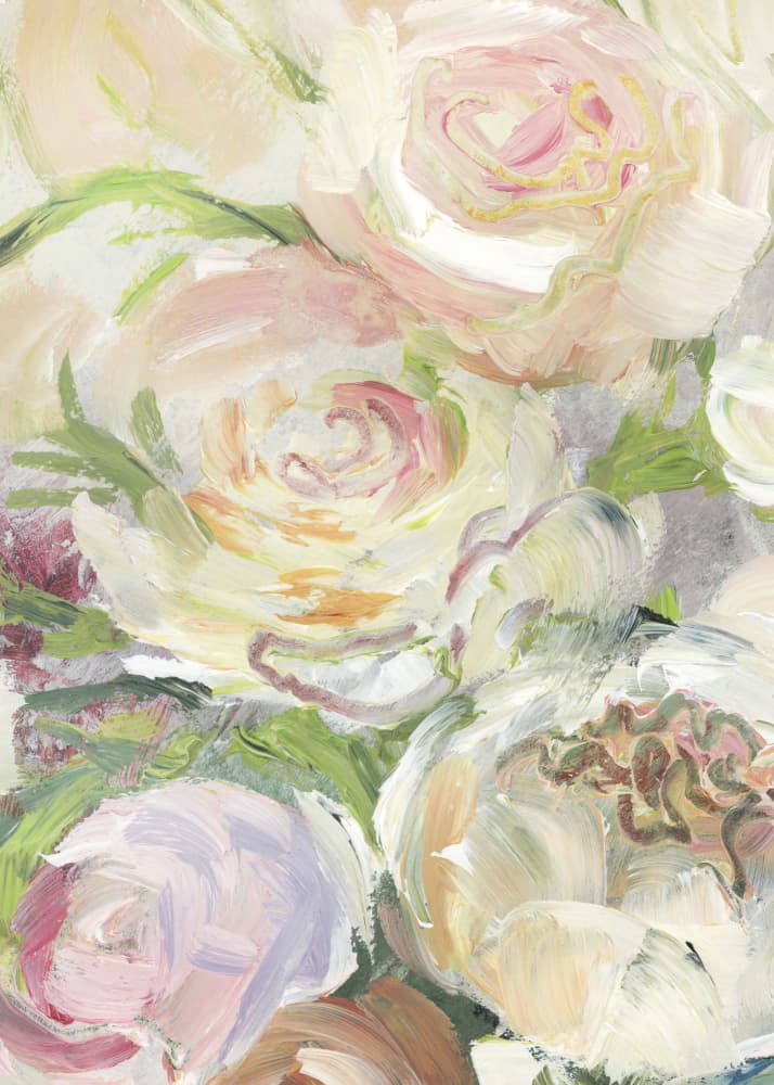 Pastel Floral Blooms by Rosana Laiz Blursbyai — canvas wall art