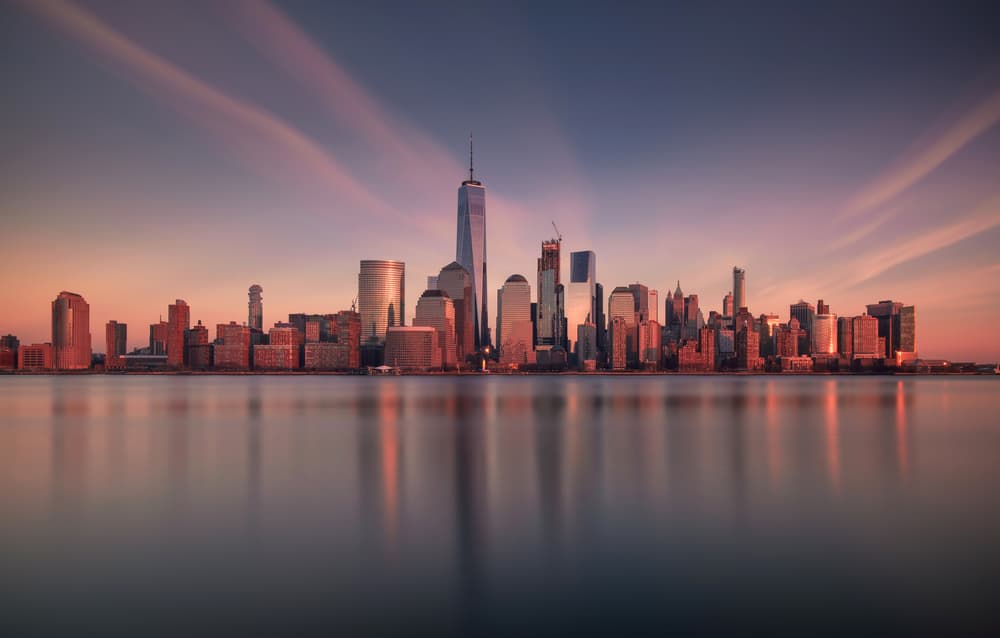 New York Twilight Skyline by Wei (David) Dai — canvas wall art