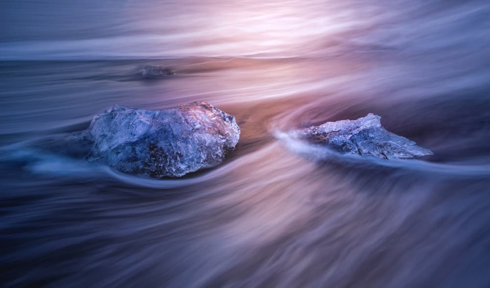 Ethereal Ice Flow by joanaduenas — canvas wall art