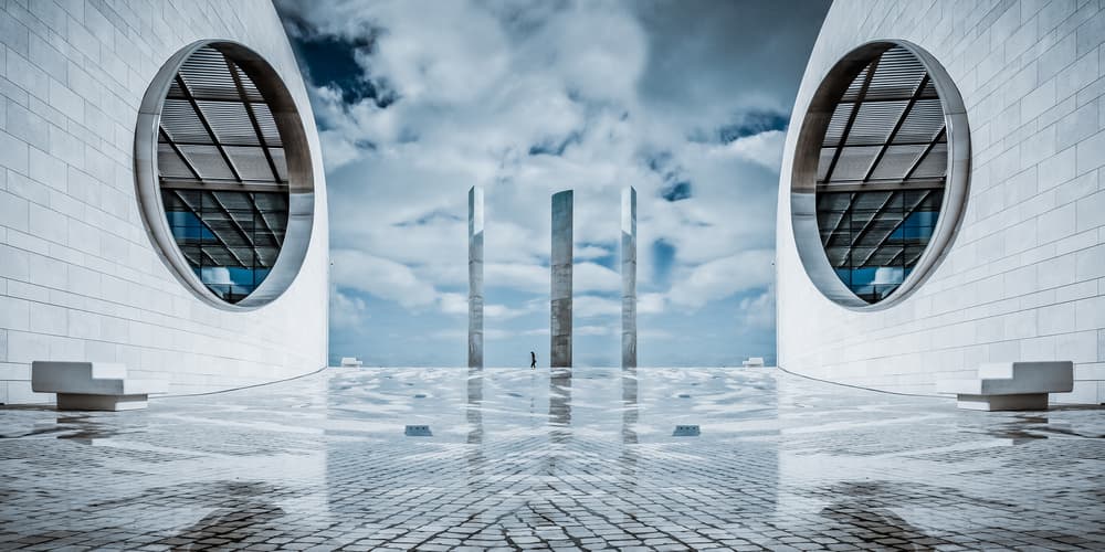Serene Modern Reflections by Robert Steinkopff — canvas wall art