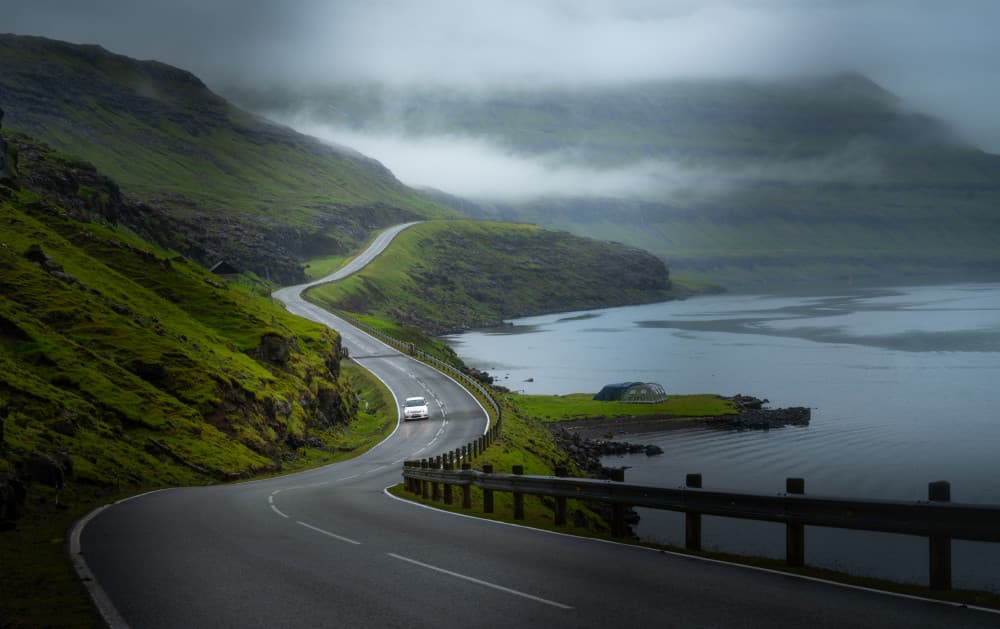 Misty Coastal Drive by Dawn X W — canvas wall art