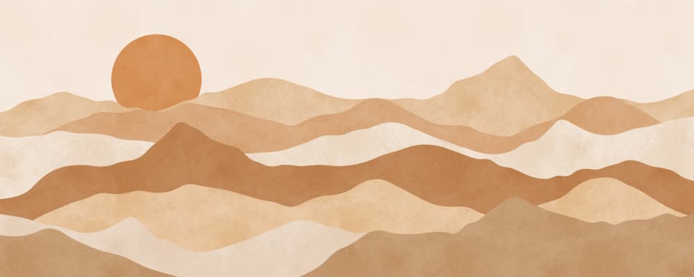 Desert Sun Layers by Vitor Costa — canvas wall art
