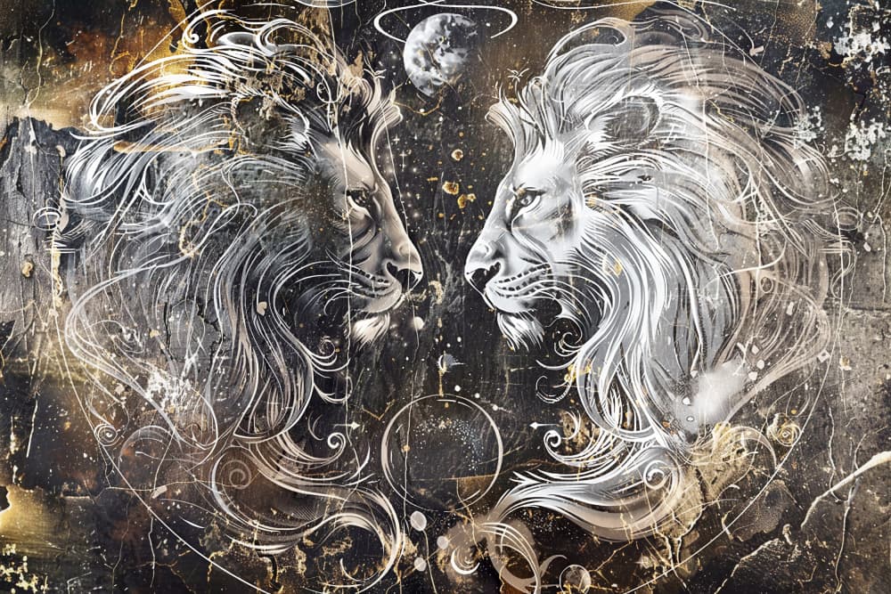 Celestial Lions by Rafal Kulik — canvas wall art