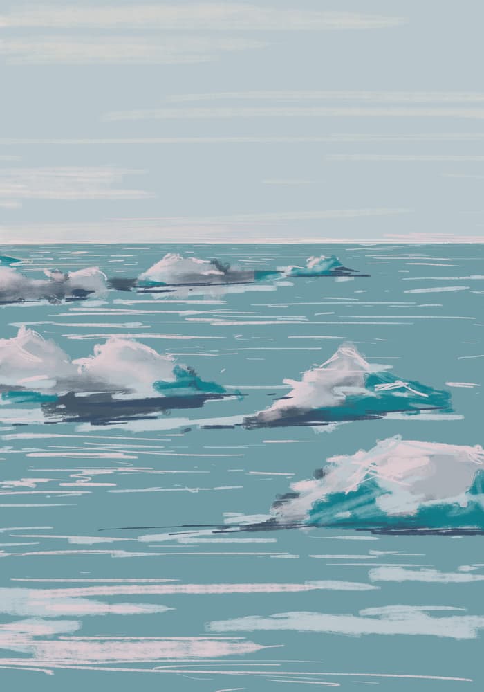 Blue Arctic Waters by Pictufy Studio II — canvas wall art