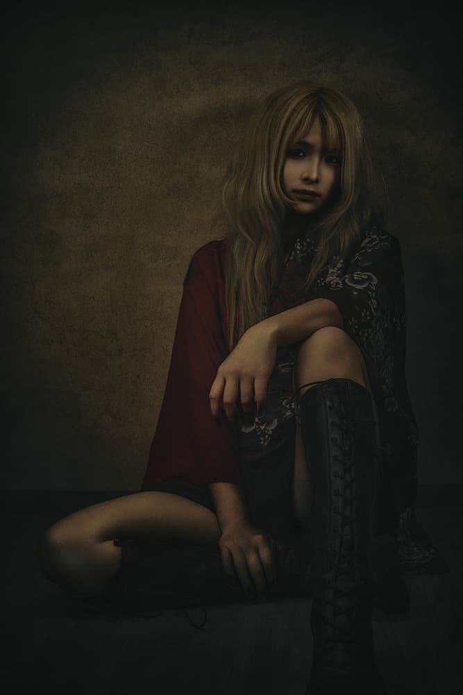 Moody Blonde Gaze by KOIKI — canvas wall art