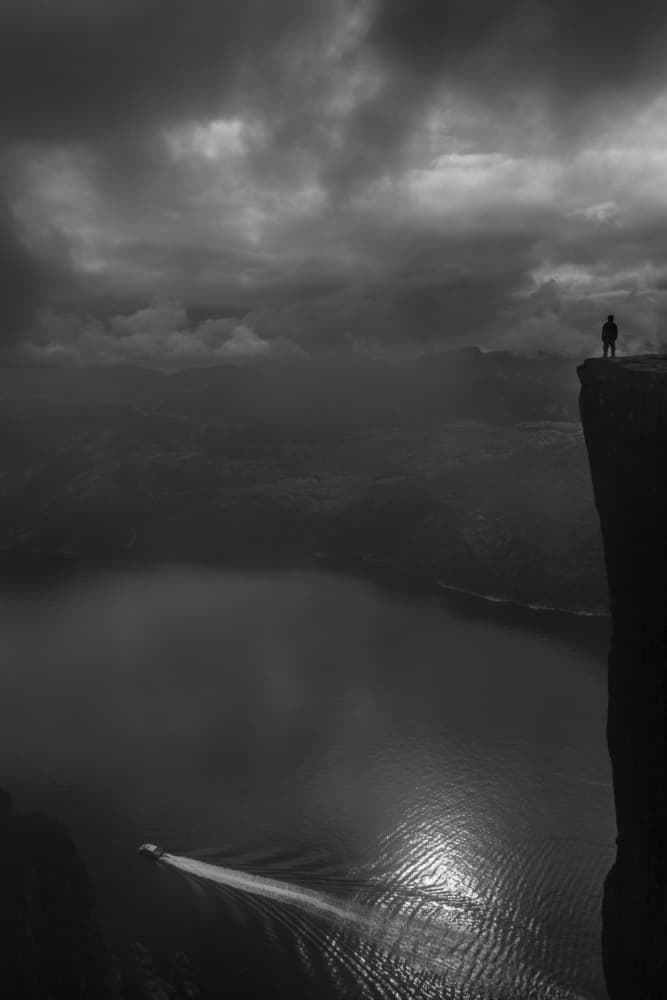 Dramatic Fjord Outlook by Carlos_Grury_Santos — canvas wall art