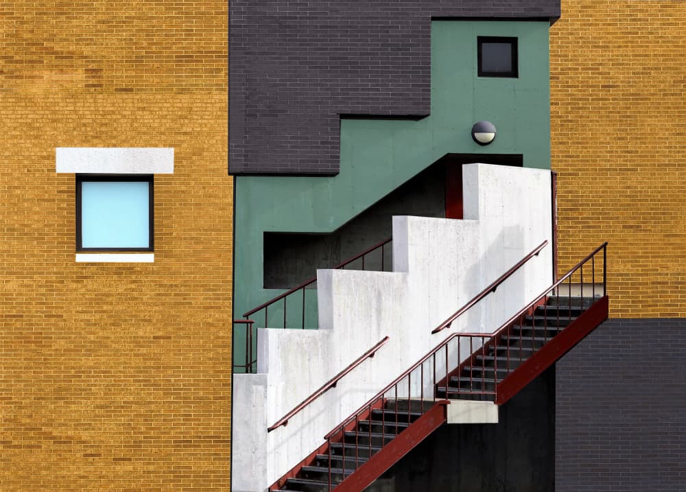 Colorful Geometric Architecture by Arnon Orbach — canvas wall art