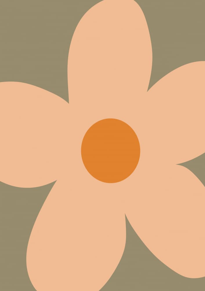Simple Peach Bloom by Natasha Playell — canvas wall art
