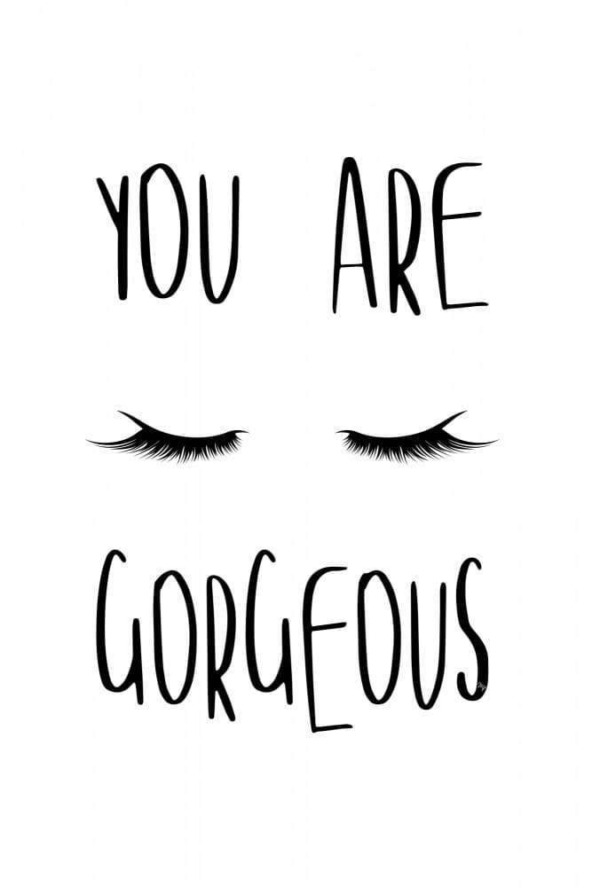 You Are Gorgeous Lashes by Martina — canvas wall art