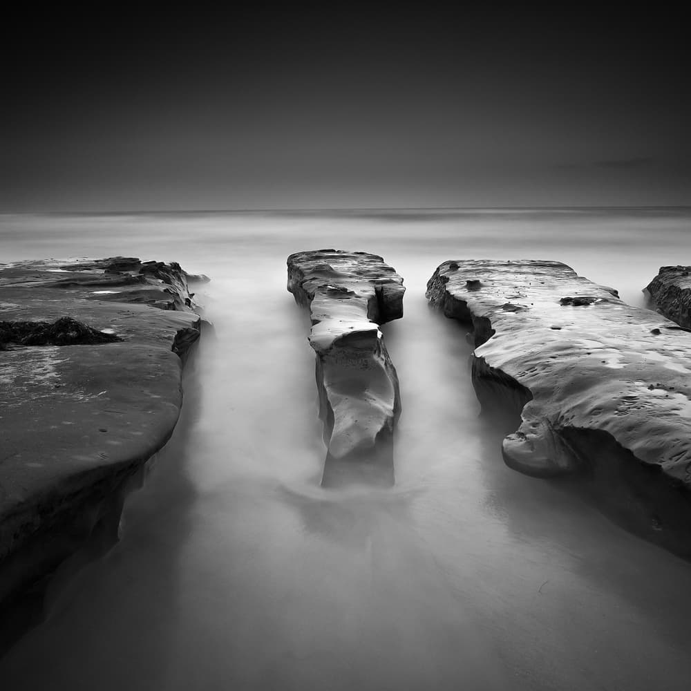 Flowing Ocean Rocks by Yi Fan — canvas wall art