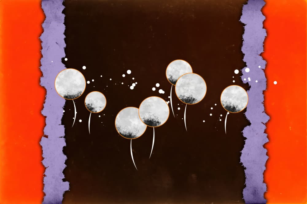 Abstract Dandelion Whimsy by Rafal Kulik — canvas wall art