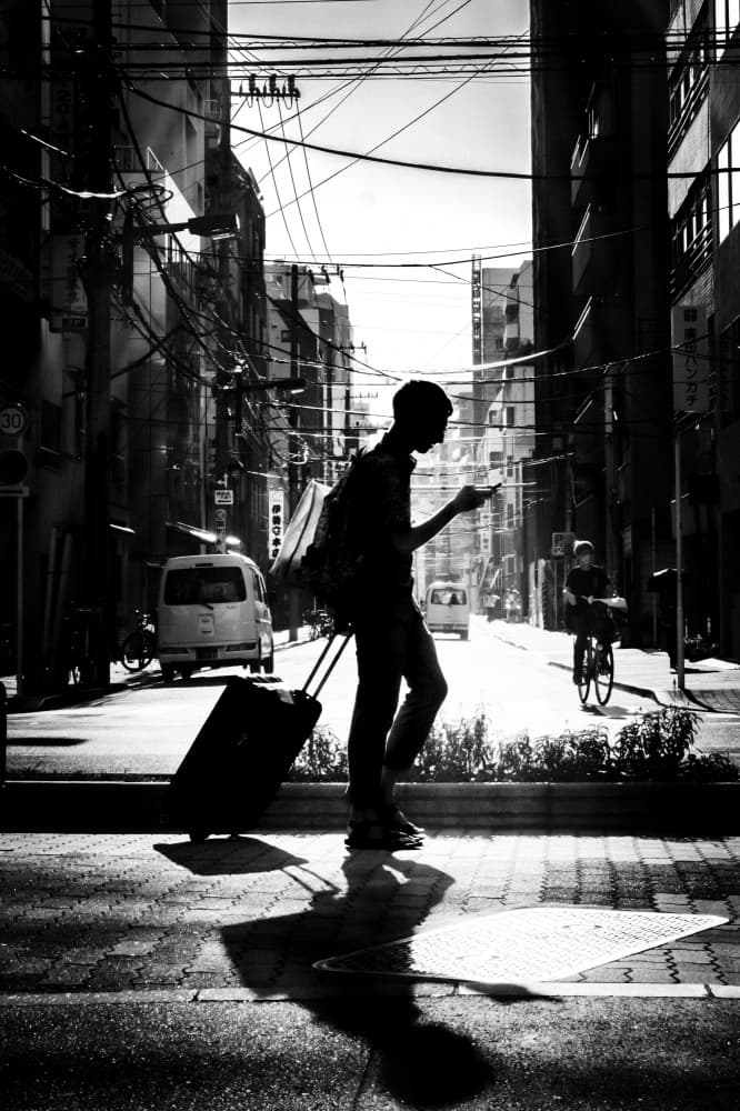 Urban Solo Traveler by Kenichiro Tsukada — canvas wall art