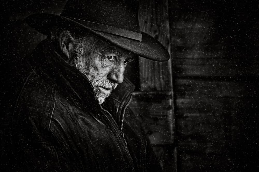 Pensive Man In Hat by Claude Brazeau — canvas wall art