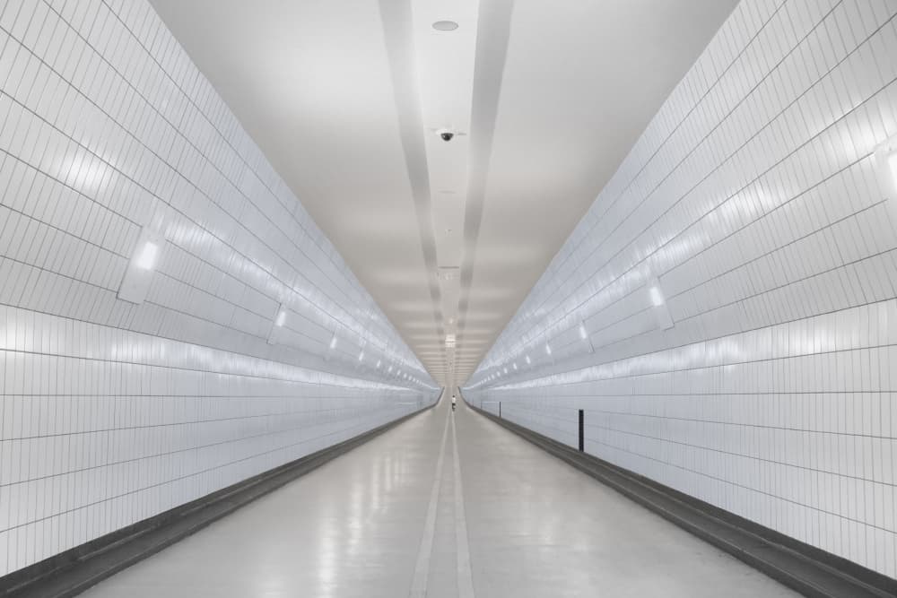 Modern White Tunnel by Greetje van Son — canvas wall art