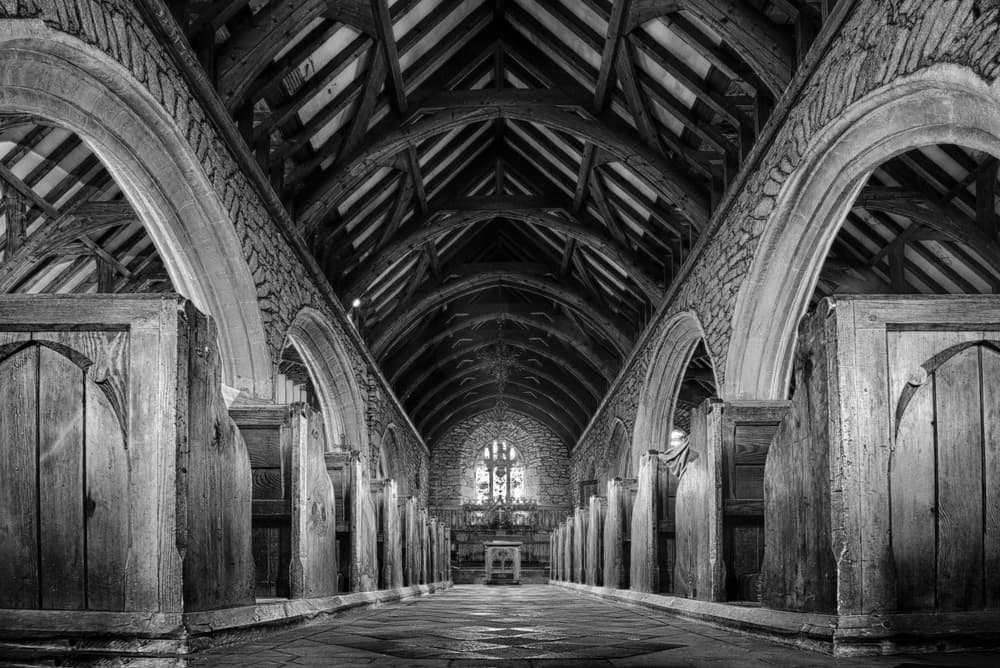 Ancient Church Interior by Xavier Garci — canvas wall art