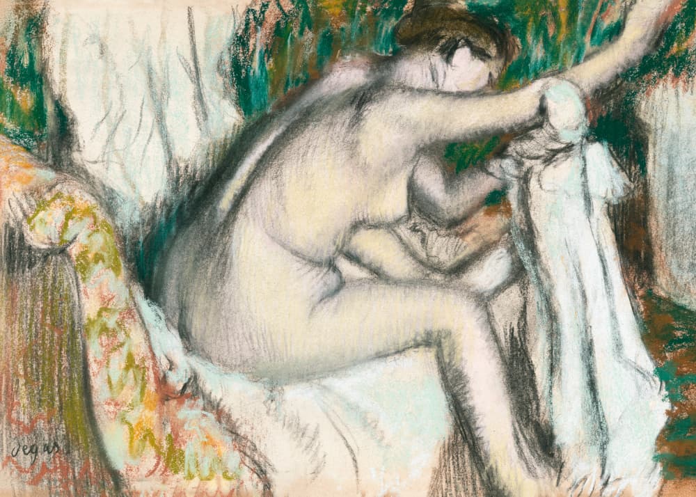 Woman Drying Her Arm No.2 by Edgar Degas — canvas wall art