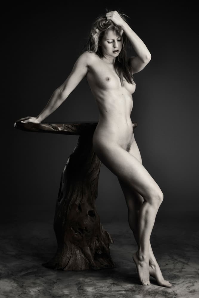 Nude Art with Table by Jan Slotboom — canvas wall art
