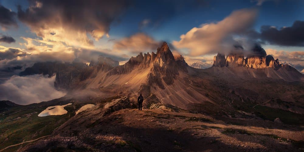 Golden Hour Mountain Vista by Siarhei Mikhaliuk * — canvas wall art