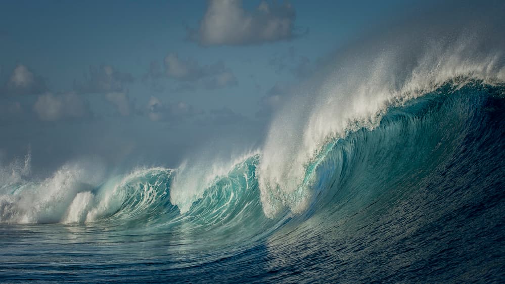 Powerful Ocean Waves by Mathilde Guillemot — canvas wall art