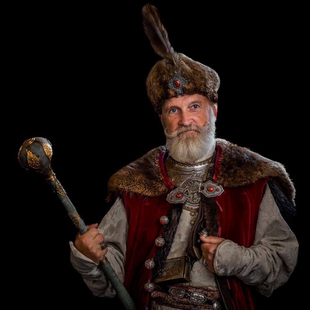 Regal Bearded Warrior by Miroslaw Prybinski — canvas wall art