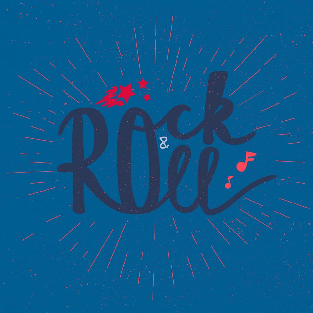 Vintage Rock and Roll by Marika Barsrsind — canvas wall art