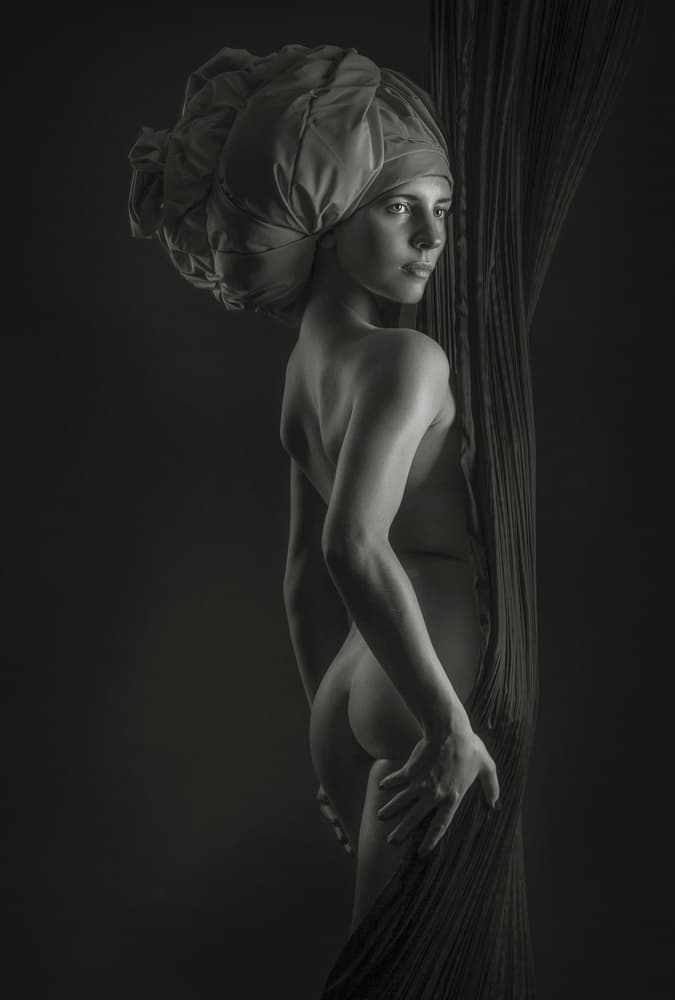 Elegant Turbaned Woman by Mark Nazarov — canvas wall art