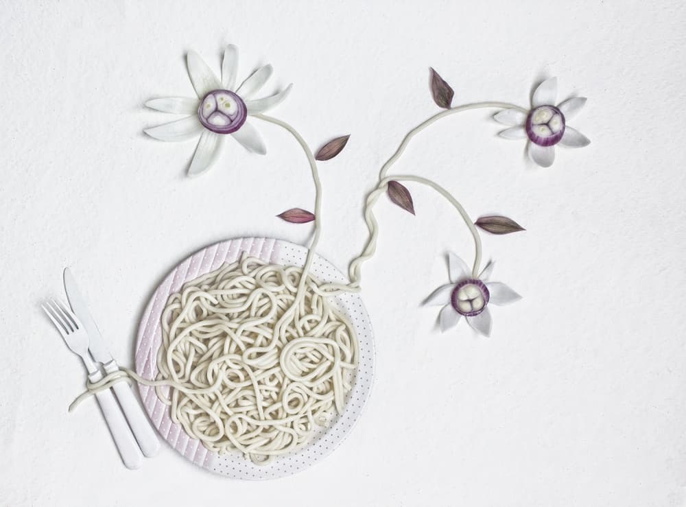 Whimsical Pasta Garden by Dimitar Lazarov - Dim — canvas wall art
