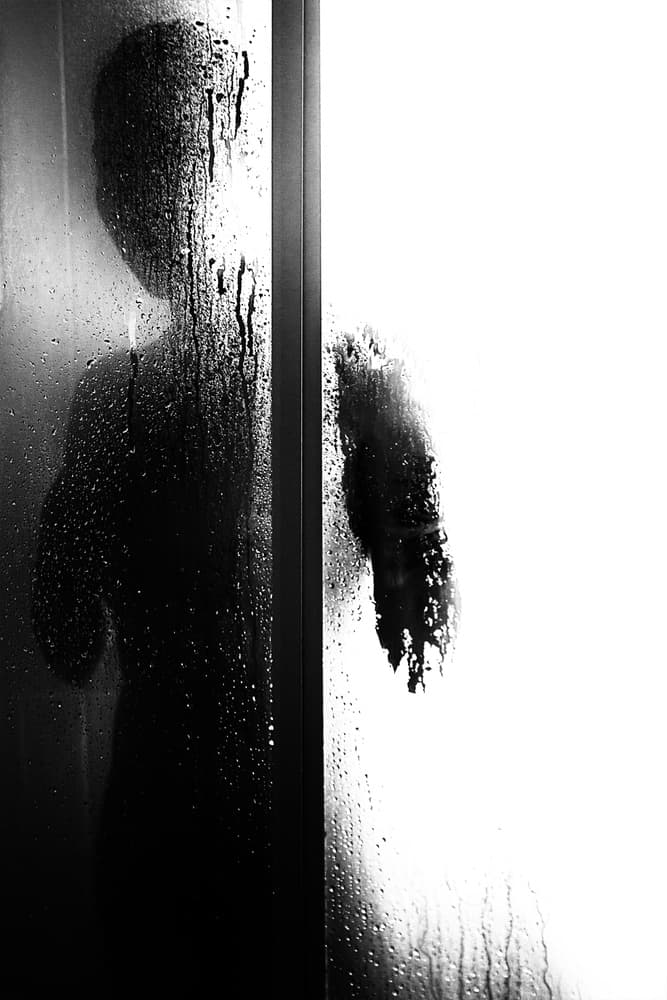 Steamy Shower Silhouette by David McCracken — canvas wall art