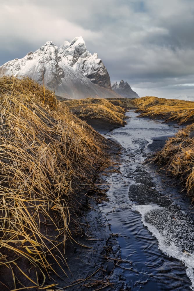 Snowy Mountain Stream by Jacek Swiercz — canvas wall art