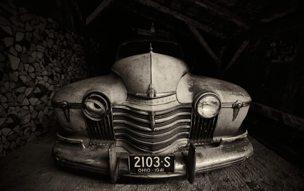 Forgotten Classic Car by Peter Schade — canvas wall art
