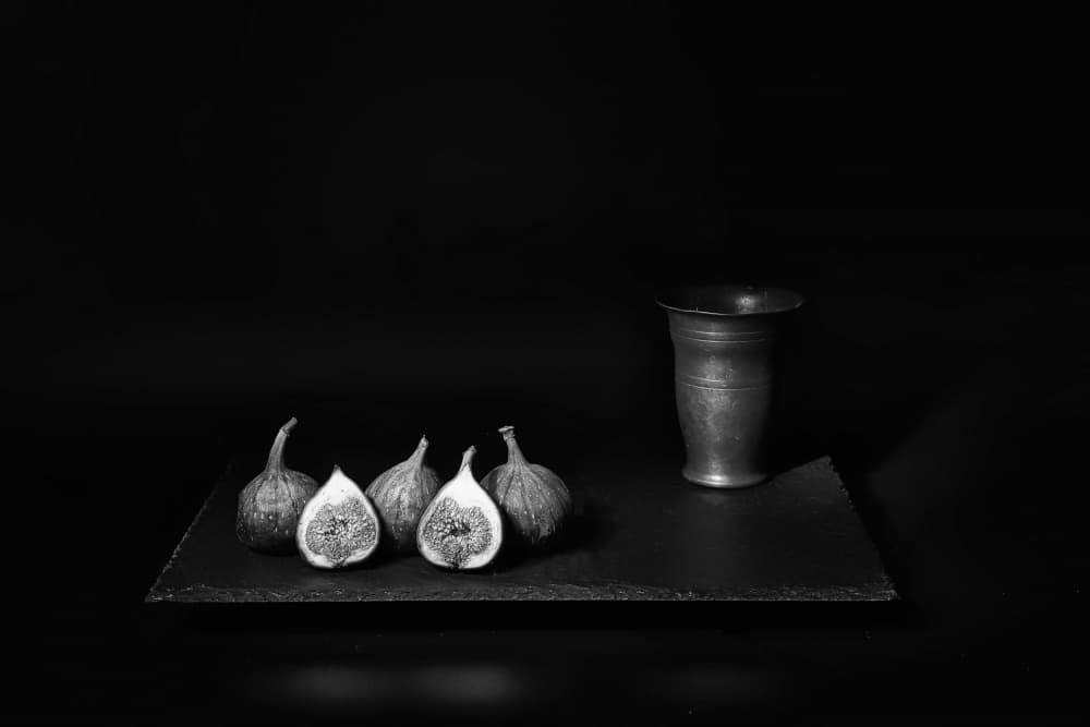 Elegant Fig Still Life by Saskia Dingemans — canvas wall art