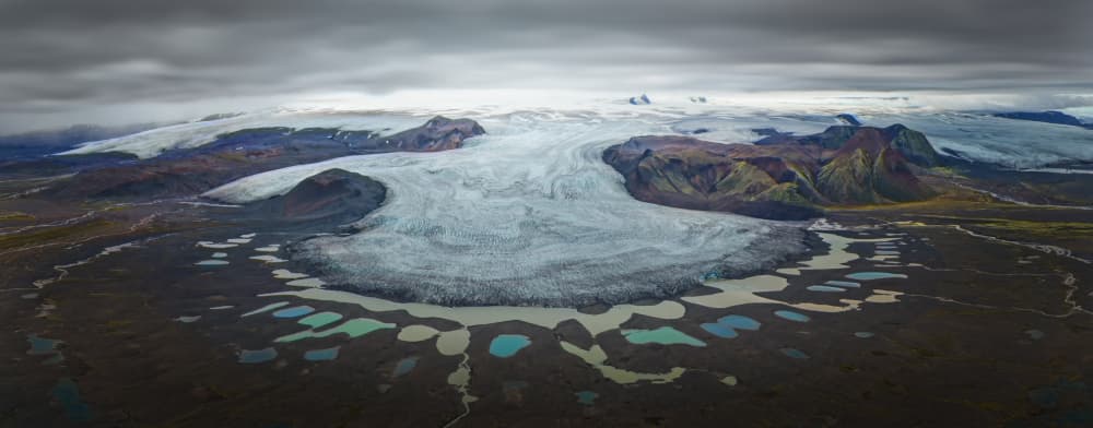 Glacial Lakes Valley by Yun Gong — canvas wall art