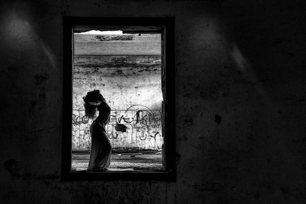 Melancholy Window Woman by Paulo Medeiros — canvas wall art